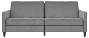Jasnoszara aksamitna sofa 207 cm Presley – Støraa