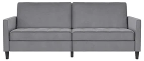 Jasnoszara aksamitna sofa 207 cm Presley – Støraa