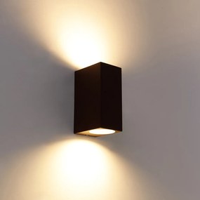 Industrialna lampa ścienna rdzawo-brązowa 2-światłowa IP44 - Baleno