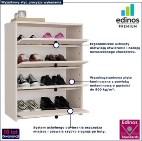 Kaszmirowa uchylna szafka na buty do przedpokoju Z3-S45