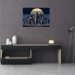 Obraz – Geometryczne miasto (70x50 cm)