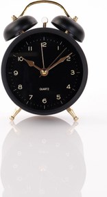 Zegarek budzik ze złotymi wskazówkami