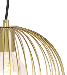 Designerska lampa wisząca złota - Wire DoughDesignerski Oswietlenie wewnetrzne