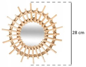 Komplet luster dekoracyjnych z wikliny, Ø 28 cm, 3 sztuki