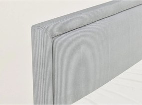 Szare łóżko kontynentalne ze schowkiem 180x200 cm Fresco – Maison de Rêve