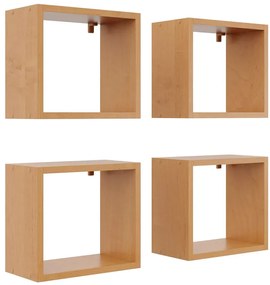 Kwadratowe półki ścienne na kwiaty olcha P9-G42