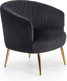 Tapicerowany fotel w stylu glamour Crown