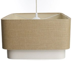 Lampa wisząca KWADRO DUO 001 51x47cm jutowa/kremowa BPS KONCEPT