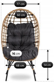 Nowoczesny rattanowy fotel ogrodowy Z2-T46
