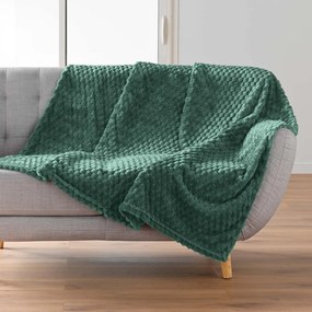 Zielony koc z mikfroflaneli 125x150 cm Mini Frosty – douceur d'intérieur
