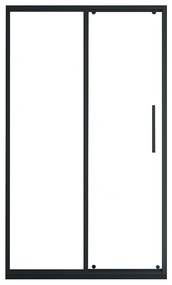 Drzwi prysznicowe przesuwne w czarnym macie w stylu industrialnym – 140 × 195 cm – TORONI