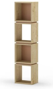 Ceglasty regał w dekorze dębu 32x133 cm Lofty – Marckeric