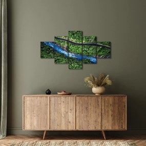 Obraz - Rzeka między górami, Kaukaz, Rosja (125x70 cm)