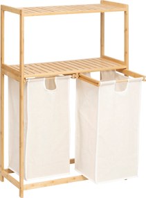 Regał bambusowy z koszem na pranie TIDY BOX, 72 x 33 x 109 cm