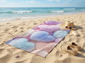 Szybkoschnący ręcznik plażowy XL PASTELLA kolorowy 100 x 180 cm, 100% mikrofibra