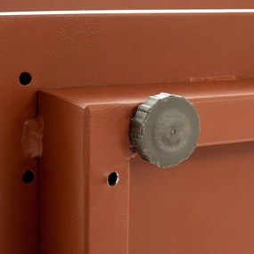 Narożny zestaw aluminiowy dla 5 osób MADRID NEW (terakotowy)