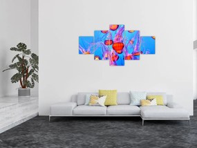 Obraz meduz w morzu (125x70 cm)