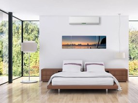 Obraz kobiety na plaży (170x50 cm)