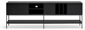 Czarna szafka pod TV 220x74x45 cm Platt – Teulat