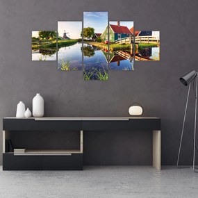 Obraz holenderskich młynów (125x70 cm)