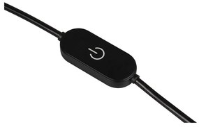 Czarna/w kolorze srebra lampa stołowa LED (wysokość 14 cm) Orbit – Trio Select
