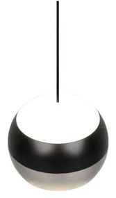 Czarna/w kolorze srebra lampa wisząca LED ø 15,5 cm Orbit – Trio Select