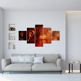 Obraz - Budda w odcieniach czerwieni (125x70 cm)