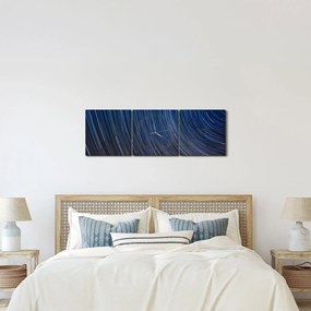 Obraz nocnych gwiazd i nieba (z zegarem) (90x30 cm)