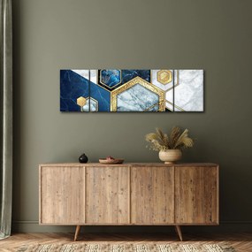 Obraz - Marmurowe sześciokąty (170x50 cm)