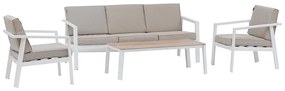 Zestaw aluminiowy dla 5 osób NOVARA (biały)
