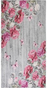 Różowo-szary dywan odpowiedni do prania 160x230 cm Blooming Roses – Vitaus