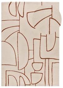 Ceglasto-kremowy dywan 80x150 cm Beruti – Universal