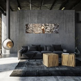 Obraz - Koń w zimowym krajobrazie (170x50 cm)