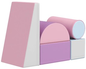 HOMCOM Miękkie klocki, 5-częściowy zestaw z pianki dla dzieci w wieku 1-3 lat, Sztuczna skóra, Wielokolorowy