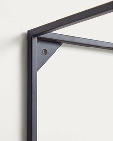 Czarno-naturalna półka z litego drewna jodłowego 90 cm Elisha – Kave Home