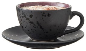 Czarne kamionkowe filiżanki zestaw 4 szt. 240 ml Black/Mix – Bitz