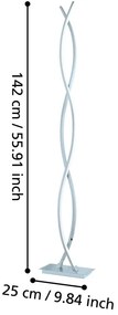Lampa stojąca LED w kolorze srebra (wysokość 142 cm) LASANA 2 – EGLO