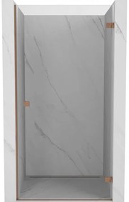 Mexen Lunar-B drzwi prysznicowe uchylne prawe 60 cm, transparent, miedź szczotkowana - 832-060-000-65-00-P