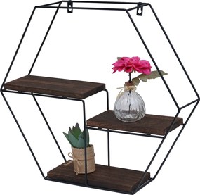 Półka ścienna MCW-K76, ciemny brąz