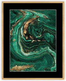 Obraz Abstract Green&Gold I 40 x 50 cm