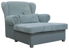 Szaroniebieski sztruksowy szezlong Lord – Ropez