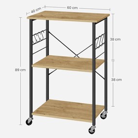 Mobilna szafka kuchenna dąb artisan Z8-M48