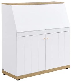 Sekretarzyk - MDF - Kolor: Biały i naturalny - DUTASI