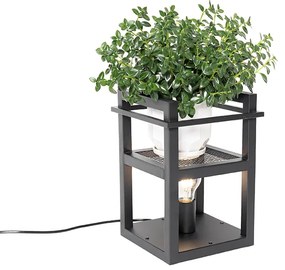 Industrialna lampa stołowa czarna - Cage Rack