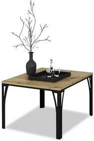 Industrialny stolik kawowy czarny + dąb artisan - Dimea 4X