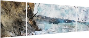 Obraz - Rafa, akwarela (170x50 cm)