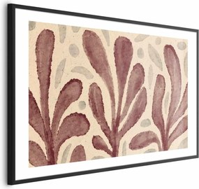 Plakat Liście i plamy 30x21 cm z ramą czarną z marginesem ARTGEIST B