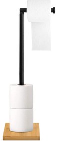 Stojak na papier bambusowy czarny P70505