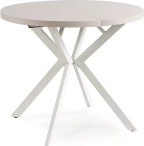 Stół okrągły Auron rozkładany 80-160 cm do jadalni – nowoczesny stół loftowy z blatem MDF do małych mieszkań