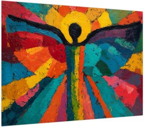 Obraz na szkle - Malowany anioł (70x50 cm)